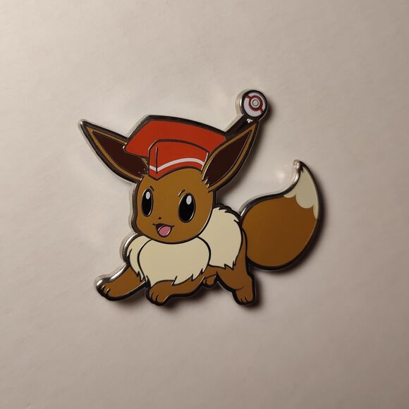Pokemon TCG Pikachu & Eevee 2024 Graduation Hat And Enamel Pins Set Of 4 - Picture 4 of 10